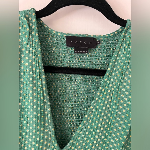 Hatch Melanie Maternity Dress size 2, jade polka dot - Picture 6 of 8